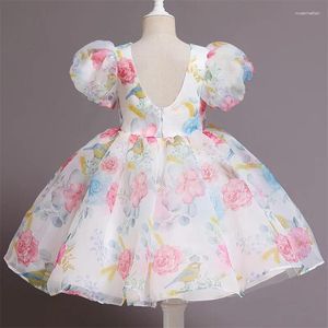 Robes de princesse pour petites filles, tenue de noël, manches bouffantes, fête d'anniversaire, de mariage, pour événements, bal, vêtements pour enfants