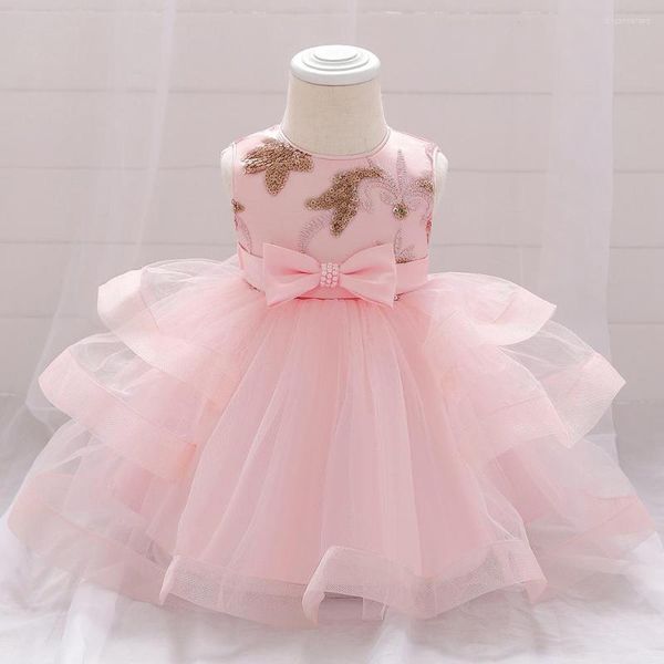 Vestidos de niña Bebé Niñas Flor Niños Vestido para nacido Ropa Cumpleaños 1 año Tutu Fiesta Princesa Bautismo Infanti