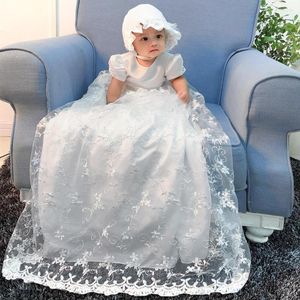 Robes de fille bébé filles enfants dentelle longue longueur robe de baptême premier anniversaire robe enfant en bas âge vêtements de noël 0-2 ans