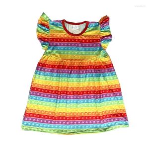 Robes de fille bébé filles robe de perle longueur au genou enfants vêtements château princesse jupe sans manches pour