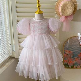 Robe fille bébé filles vêtements d'été en dentelle vintage lolita princesse robe de bal pour enfants