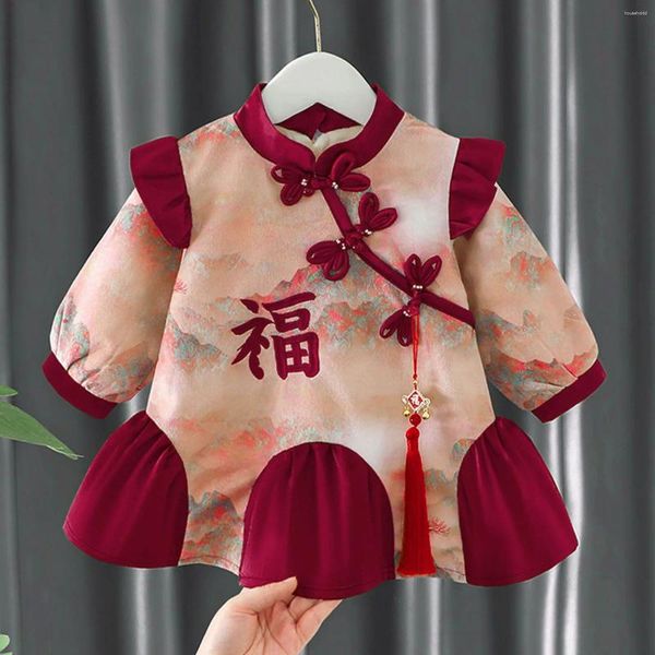 Fille robes bébé filles tang costume robe ancienne vêtements chinois