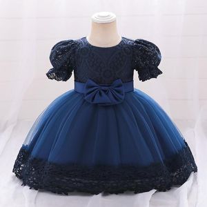 Fille robes bébé fête arc infantile 1 an anniversaire robe de princesse pour les filles mariage robe de baptême enfant en bas âge vêtements d'été