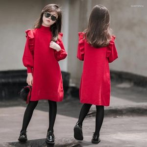 Vestidos para niña, vestido de princesa para bebé, suéter de otoño para niños, ropa básica suave para madre e hija, fruncido #5385 2023