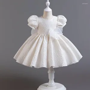 Robes de fille robe de princesse bébé vêtements blancs pour enfants robe de fête d'anniversaire pour filles 9M-5 ans