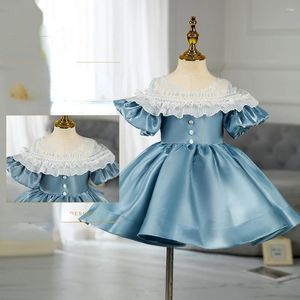 Robes de fille bébé espagnol Lolita princesse robe de bal dentelle bouton conception fête d'anniversaire vêtements de baptême pour les filles pâques Eid