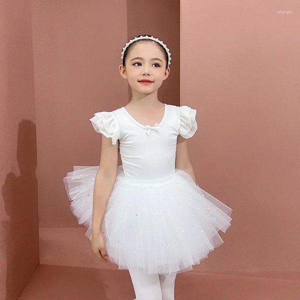 Vestidos de niña Vestido de ballet Ropa Falda de gasa Conjunto Tutú para niñas para bailar