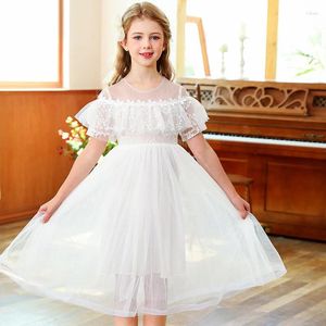 Robes de fille robe de banquet cérémonie de première communion pour adolescents robe de bal en dentelle blanche élégante 8 10 12 ans