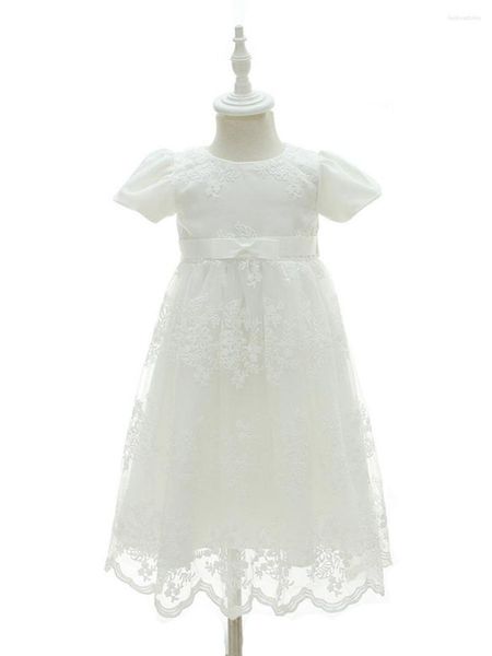 Vestidos de niña, vestido de encaje de bautizo bautista para niñas pequeñas, primer cumpleaños, ropa de fiesta de boda para niños pequeños de 3 a 24 meses