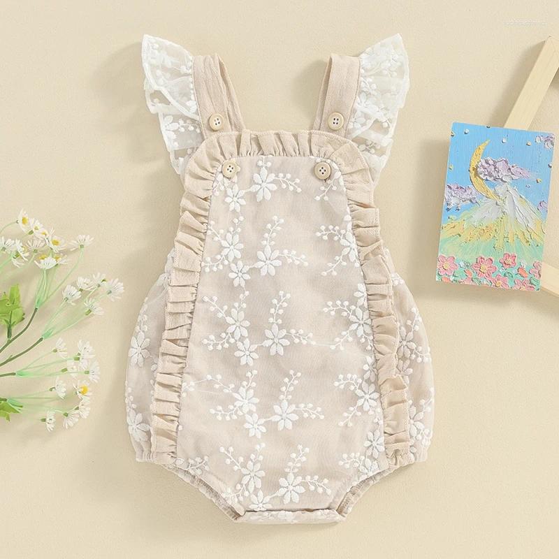 Girl Dresses BeQeuewll Baby Summer Embroidered Lace Hanging Strap Sweetheart For 0-12 Months