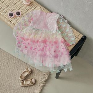 Robes de fille BeQeuewll enfants bébé robe de princesse gaze maille fée élégante pour enfant en bas âge automne printemps vêtements