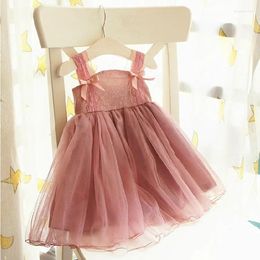 Fille robe grande taille princesse filles robe en dentelle en tulle en mousseline de soie