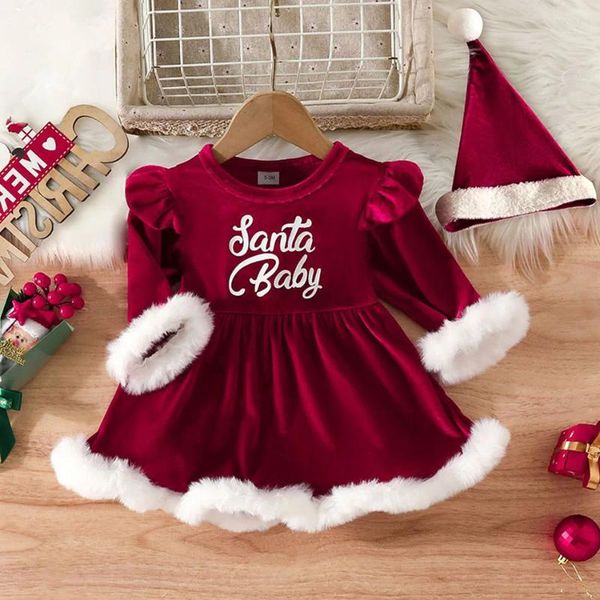 Robes de fille née bébé costume pour nourrissons de Noël vêtements de Noël