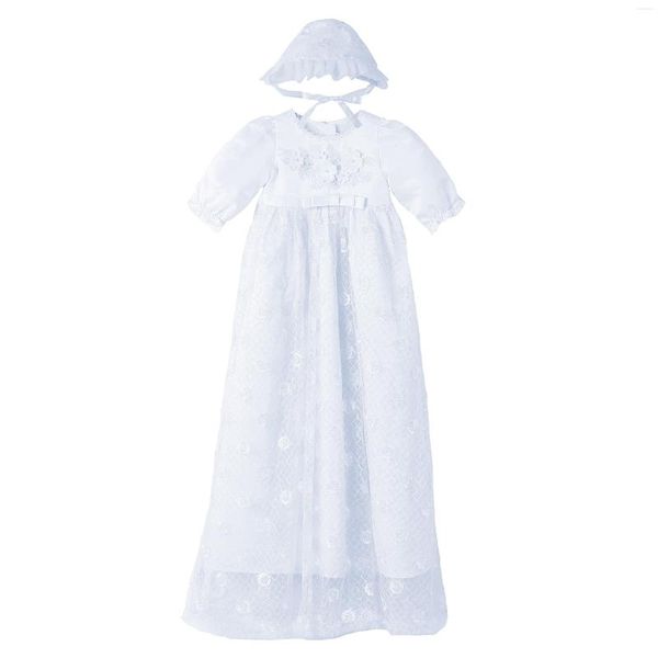 Fille Robes Né Bébé Robe De Mariage Baptême Blanc Baptême Pour Dentelle Robe Robe Bapteme 3 6 12 Mois