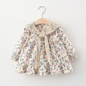 Robe fille née Baby Girls Vêtements pour les bébés printanières robe florale 1 an