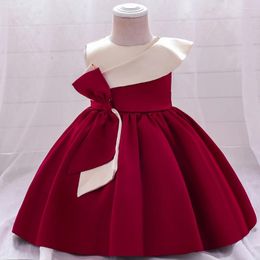 Robes de fille née bébé robe princesse pour le costume de Noël pour enfants d'anniversaire de mariage Big Bow Robe Enfants Vêtements