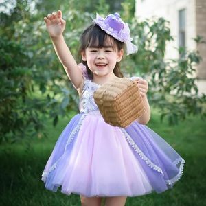 Fille robes Cekcya bébé violet espagnol robe 2022 enfants turc Lolita princesse robe de bal enfants fête d'anniversaire luxueux