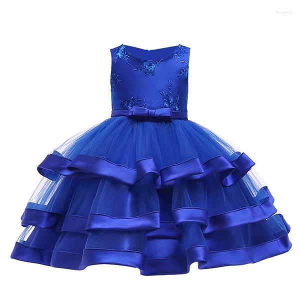 Fille robes enfant gâteau robe été bébé filles princesse fête pour baptême 2-14 ans anniversaire enfants vêtements