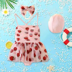 Vestidos de niña Trajes de baño para niños Transpirable Todo-fósforo Alta elasticidad Vestido de baño de verano Trajes de niñas bebés Traje de baño para niños para uso en el hogar