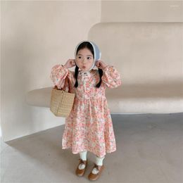 Fille robes robe pour enfants automne 2023 fille Style idyllique cassé Flowersmall frais o-cou mode princesse