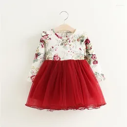 Filles robes enfants habiller automne bébé filles florales imprimées vestidos vestiges pour tout-petits enfants