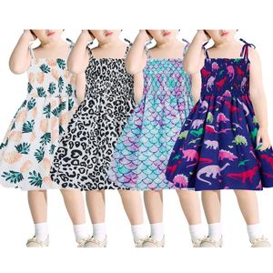 Robes de fille enfants robe d'été enfant filles vêtements coton sans manches fleur enfants pour bébé vêtements fille