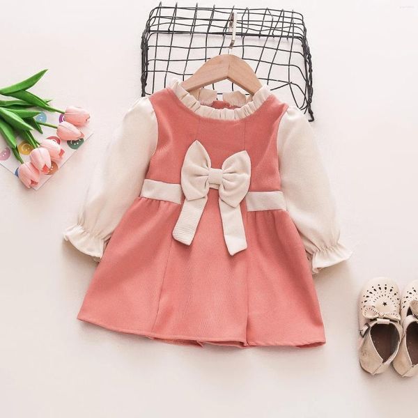 Vestidos para niñas, vestido sencillo con lazo de estilo japonés para bebés, ropa para niñas