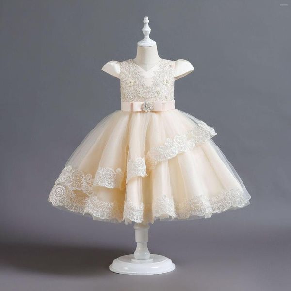 Vestidos de niña Ropa para niños Vestido Boda Princesa Pequeña Fiesta Anfitrión Flor