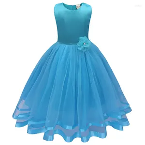 Robes de fille Robe pour enfants Filles Mode Princesse Tutu Jupe 4-10T Mi-longueur Fleur Maille