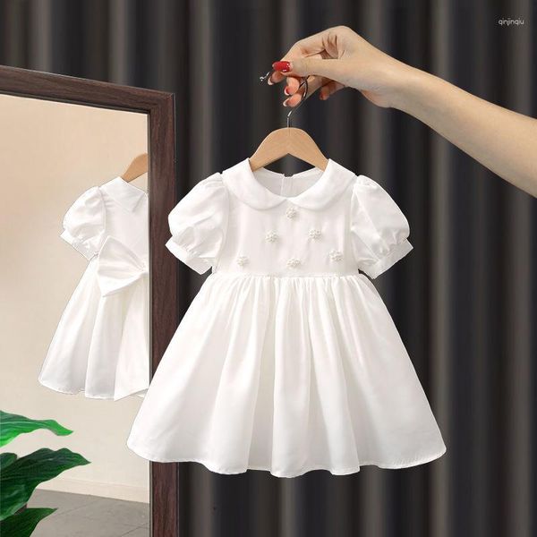 Vestidos para niñas, verano 2023, falda de princesa de párrafo largo coreano para niñas, vestido de fiesta informal calificado para bebés y niños