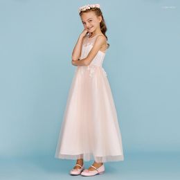 Robes de fille robe de mariée pour enfants fille dentelle sans manches anniversaire Performance Piano princesse Poncho longue