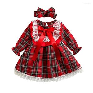 Robes de fille Noël 2 pièces kids costume ensemble à carre