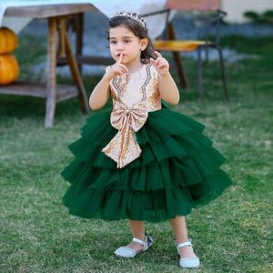 Vestidos de niña Vestido de fiesta de Navidad Niño 1er cumpleaños Arco Lentejuelas Tutú rosa Boda Princesa Niños Encaje Bautismo Ropa de bebé