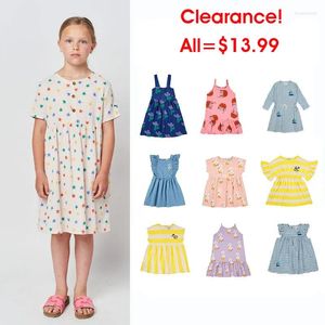 Robes pour filles, liquidation de robes de princesse une pièce à manches courtes et à rayures, en vente, BC SS, vêtements pour enfants, 2024