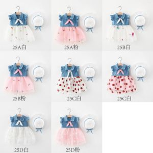 Robes de fille Cowboy Gauze Girls Dress Baby Young Lovely Sweet Bowknot Sleeve