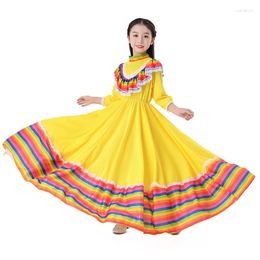 Girl-jurken grensoverschrijdende exclusieve Mexicaanse meisjes rok grote etnische stijl jurk Dance kostuum Halloween 1 juni