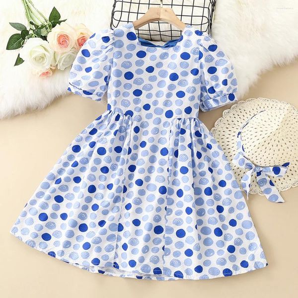 Abiti per ragazze Bambini carini per ragazze Principessa Baby Beach Abiti Manica corta Estate Bambini Costumi per feste 4 6 8 10 12 13 anni