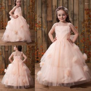 Girl Dresses Dollcake Flower Speciale gelegenheid voor bruiloften Ruffled Kids Pageant Jurken Flowers Floor Lengte Lace Party