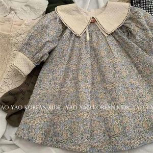 Robe de soirée en coton pour filles, tenue de soirée pour enfants, magnifique vêtements d'extérieur de printemps et d'automne, vêtements à fleurs de jardin, 2024