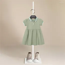 Robes de fille robe d'été revirement collier kids vêtements mode bain pour bébé bébé filles tennis soprt polo