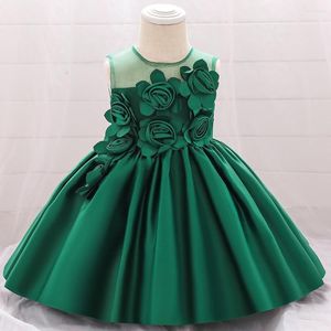 Fille robe élégante baptême des enfants premier anniversaire robe d'anniversaire en bas âge de fleur de Noël dentelle baptême Baptême princesse robe de fête