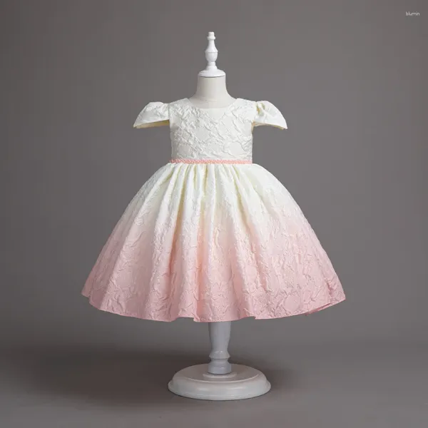 Vestidos de niña elegante vestido de noche degradado flor niños ropa de fiesta Formal disfraz de princesa para bebé 2-8 10 años