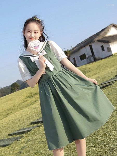 Robes de fille robe élémentaire enfants adolescent vêtements d'école femmes élégantes 12 14 16 18 ans