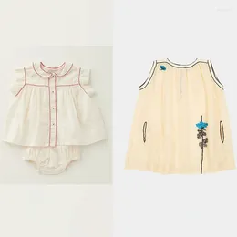 Robes de fille EnkeliBB enfant en bas âge été belle marque Style décontracté enfants vêtements de créateur sans manches enfant robe en lin