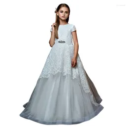 Robes de fille fantaisie petites filles blanc longue Fantasia Infantil Para Menina robe princesse première Communion pour