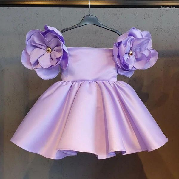 Vestidos de niña, vestido de flores a la moda para niña, fiesta de cumpleaños de 1er año, bautismo de bebé para disfraz de princesa de Navidad, Vestidos infantiles