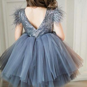 Meisjesjurken modestijl zomer peuter kind baby bling patchwork tutu backless prinses baljurk jurk