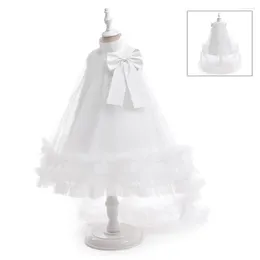 Robe de fille Baby Wedding Robe rose Robe pure pour filles Lace Back Hem