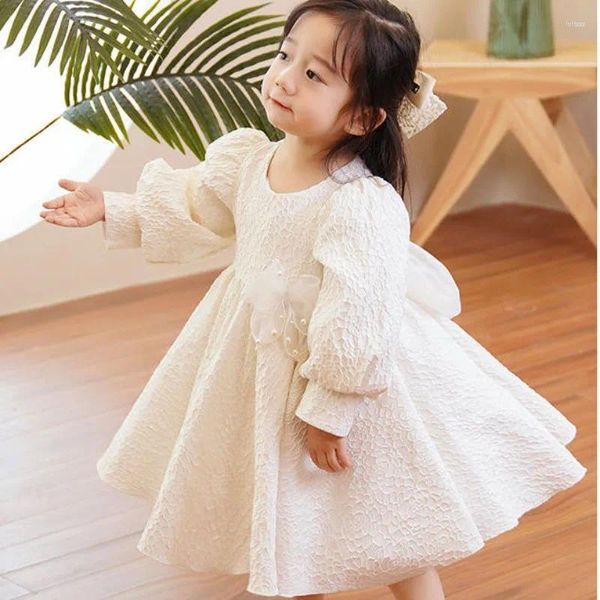 Vestidos de niña Vestido pequeño de boda para niño de flores 2023 Actuación de presentadora de princesa de gama alta para niñas