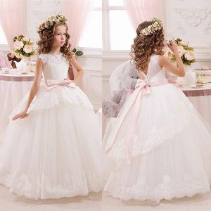 Robes de fille robe à fleurs Champagne paillettes dentelle Tulle enfant en bas âge robe de bal broderie florale Tutu mer même pour enfants demoiselle d'honneur